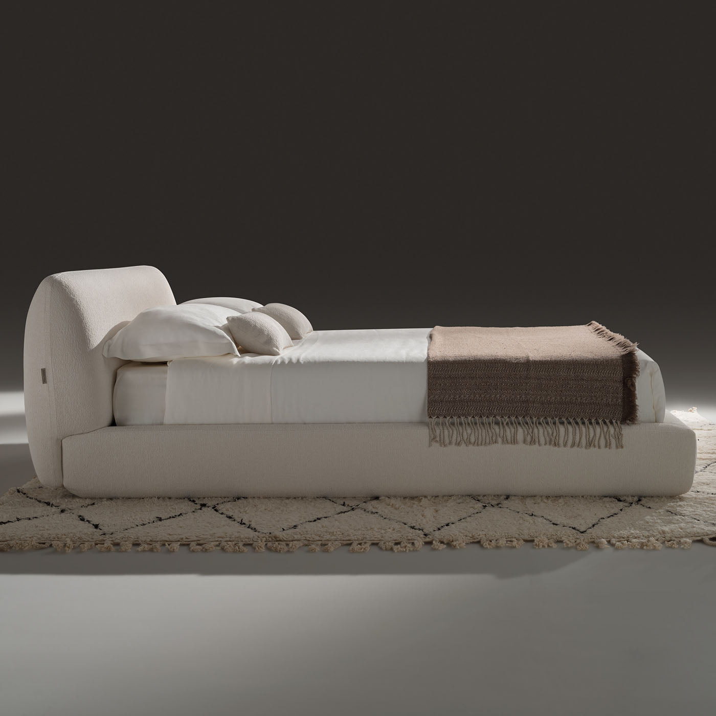 Naxos White Fabric Bed - Alternative view 1