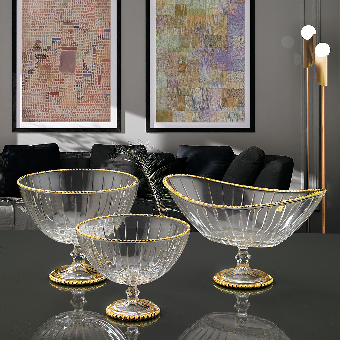 Accademia Glass Centerpiece with 24K Gold - Alternative view 1