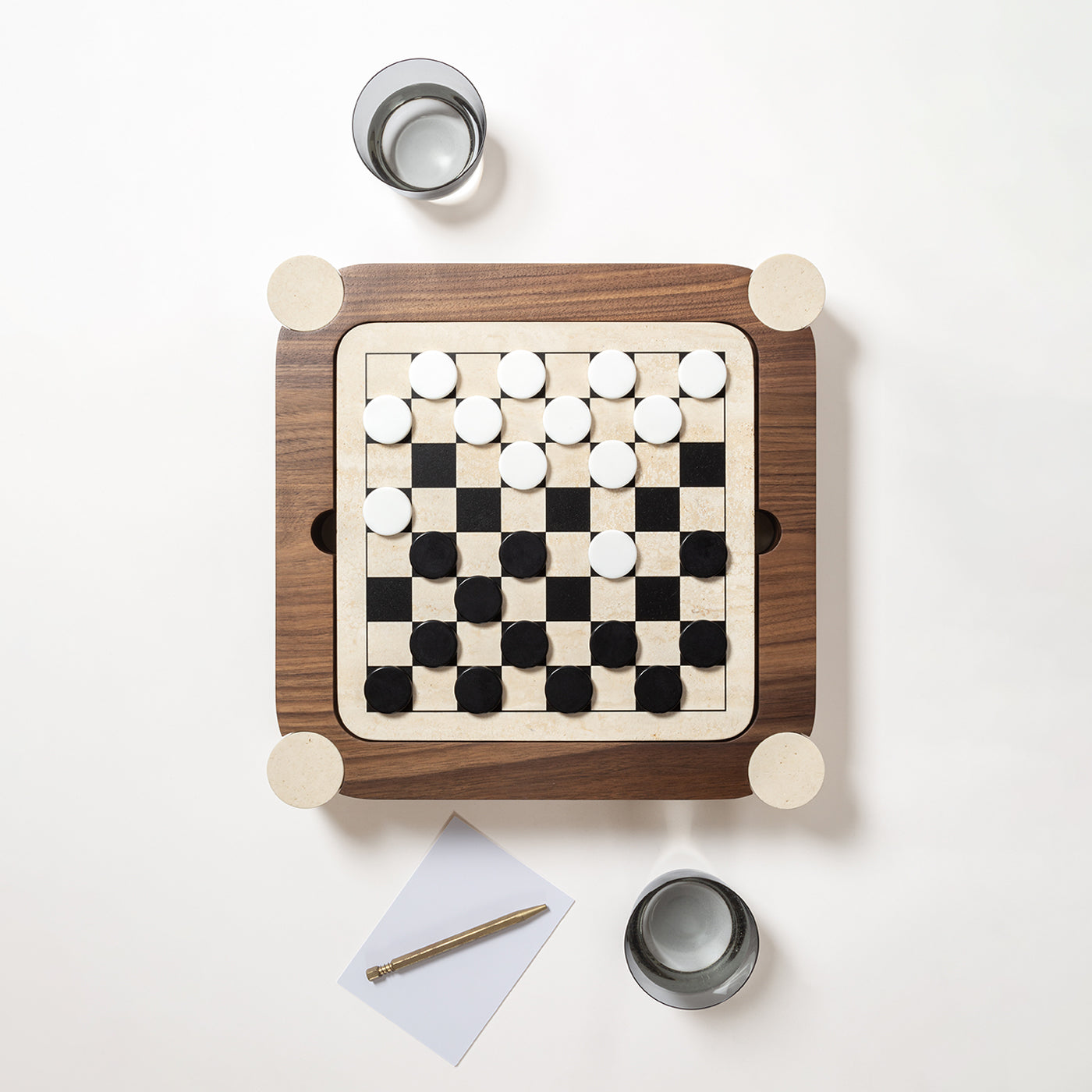 Mocambo Chess Draughts Game Set Design by Simone Fanciullacci - Vue alternative 4