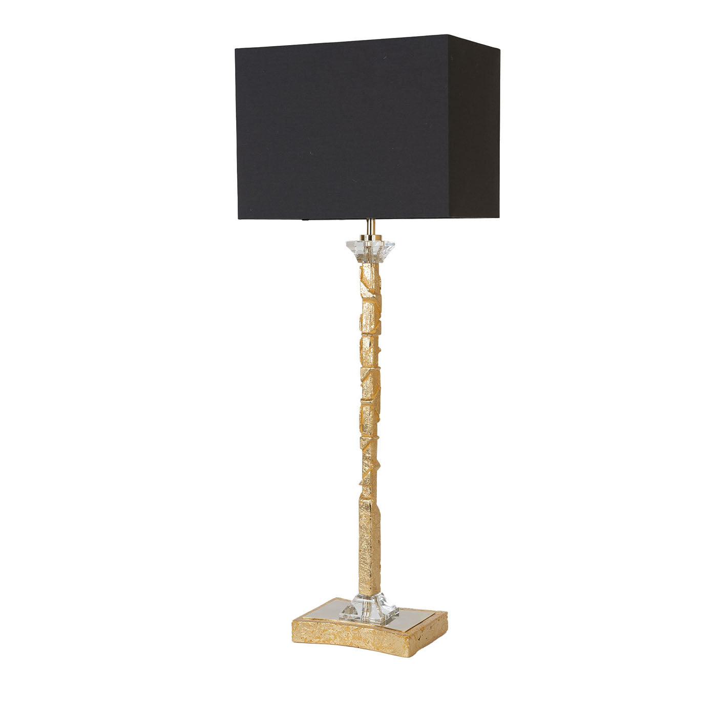 Lampada da tavolo alta in grigio antracite e foglia d'oro - Vista principale