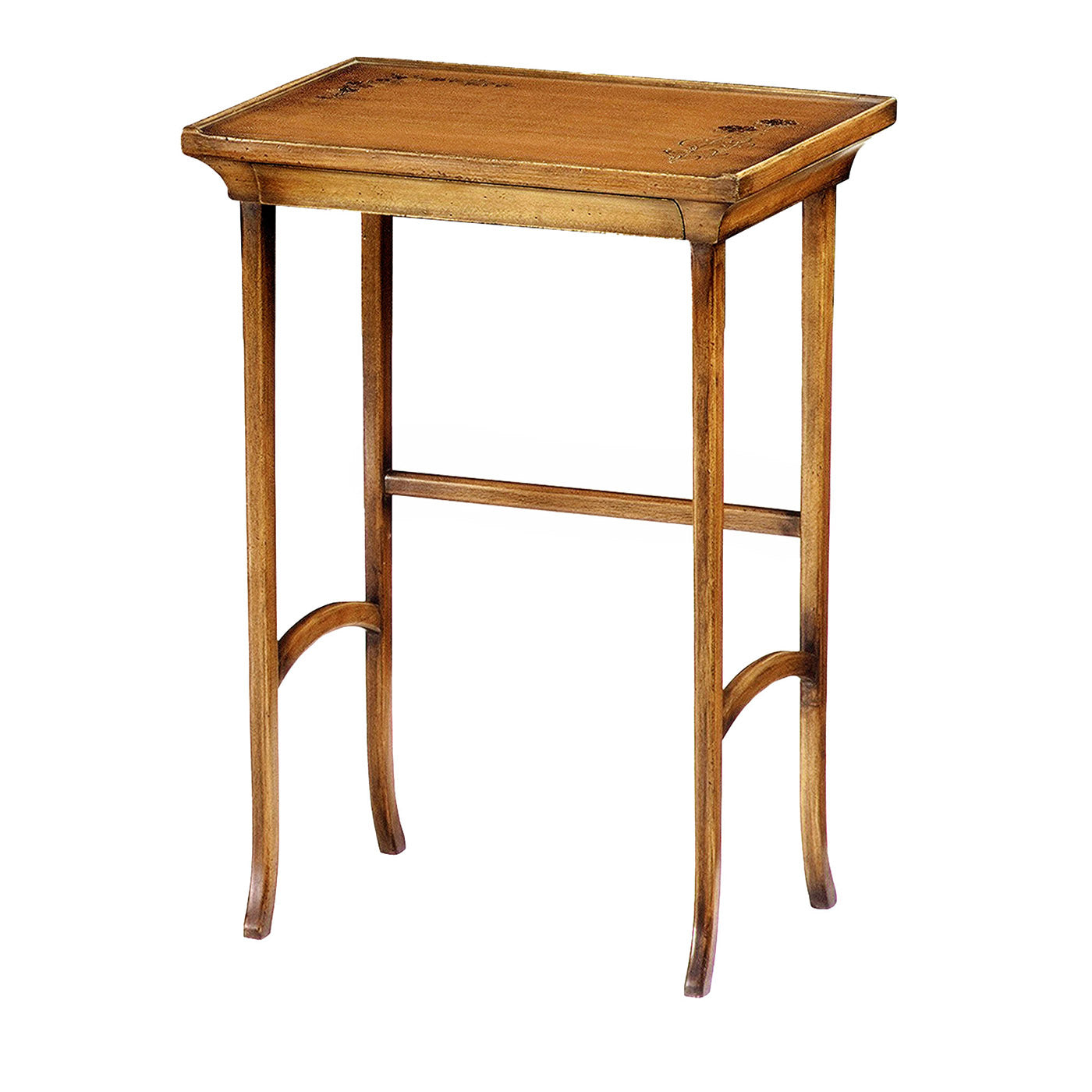 Tavolino in legno esotico Liberty italiano - Vista principale
