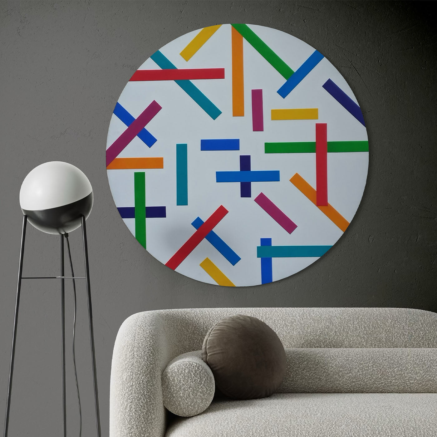 Color Spaces Rhythm and Colors Acrylic Painting on Canvas - Alternative view 3