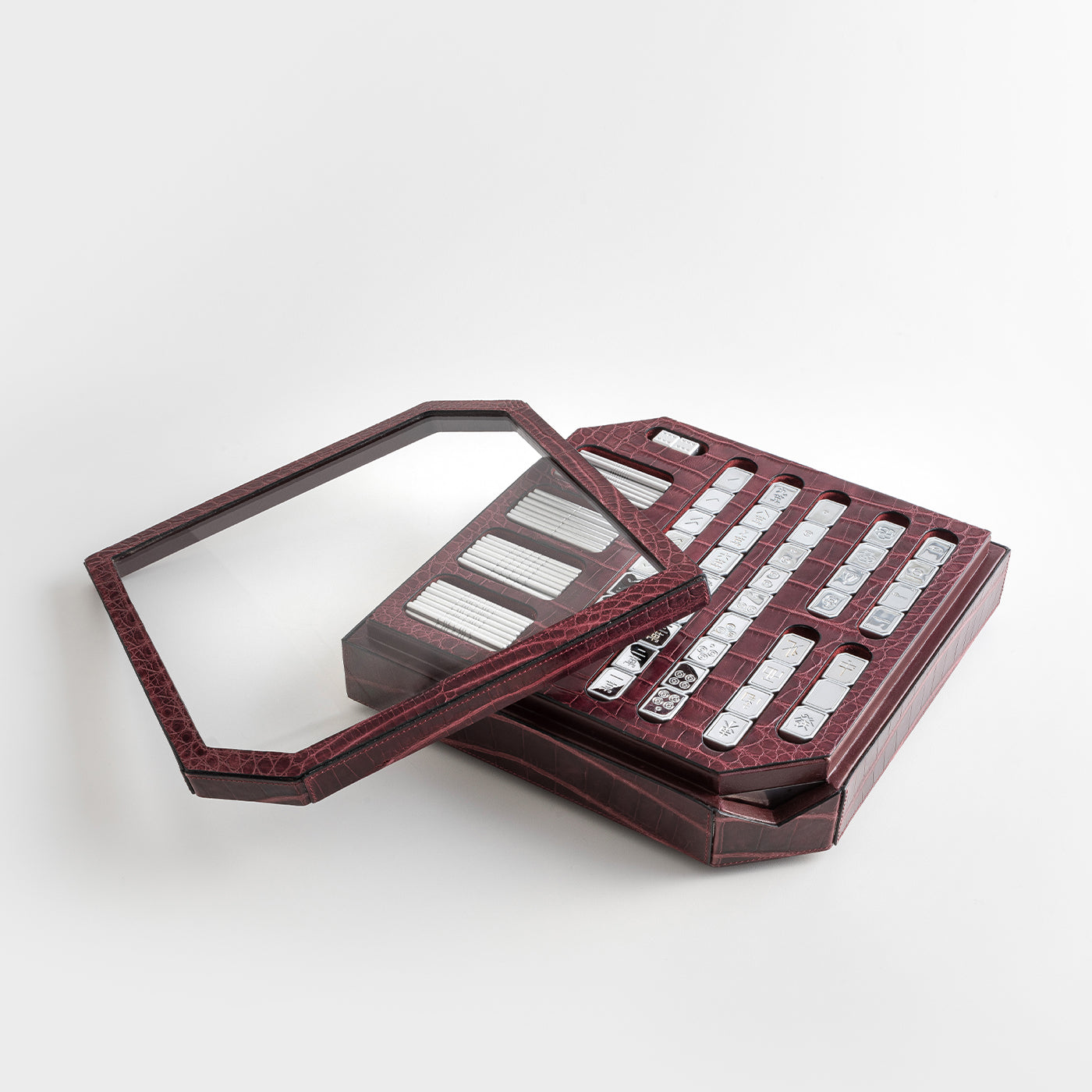 Red Leather Mahjong Game Set - Alternative view 1