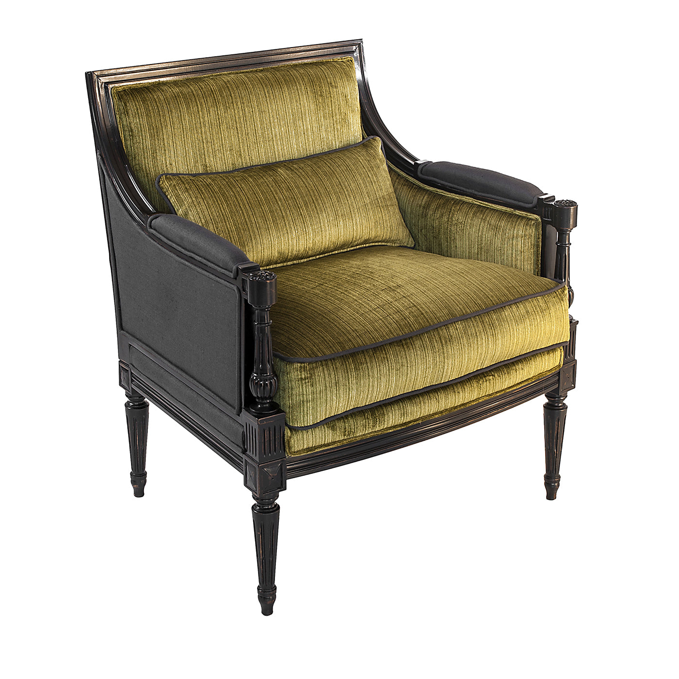 Fauteuil Ralph Directoire en hêtre laqué - Vue principale