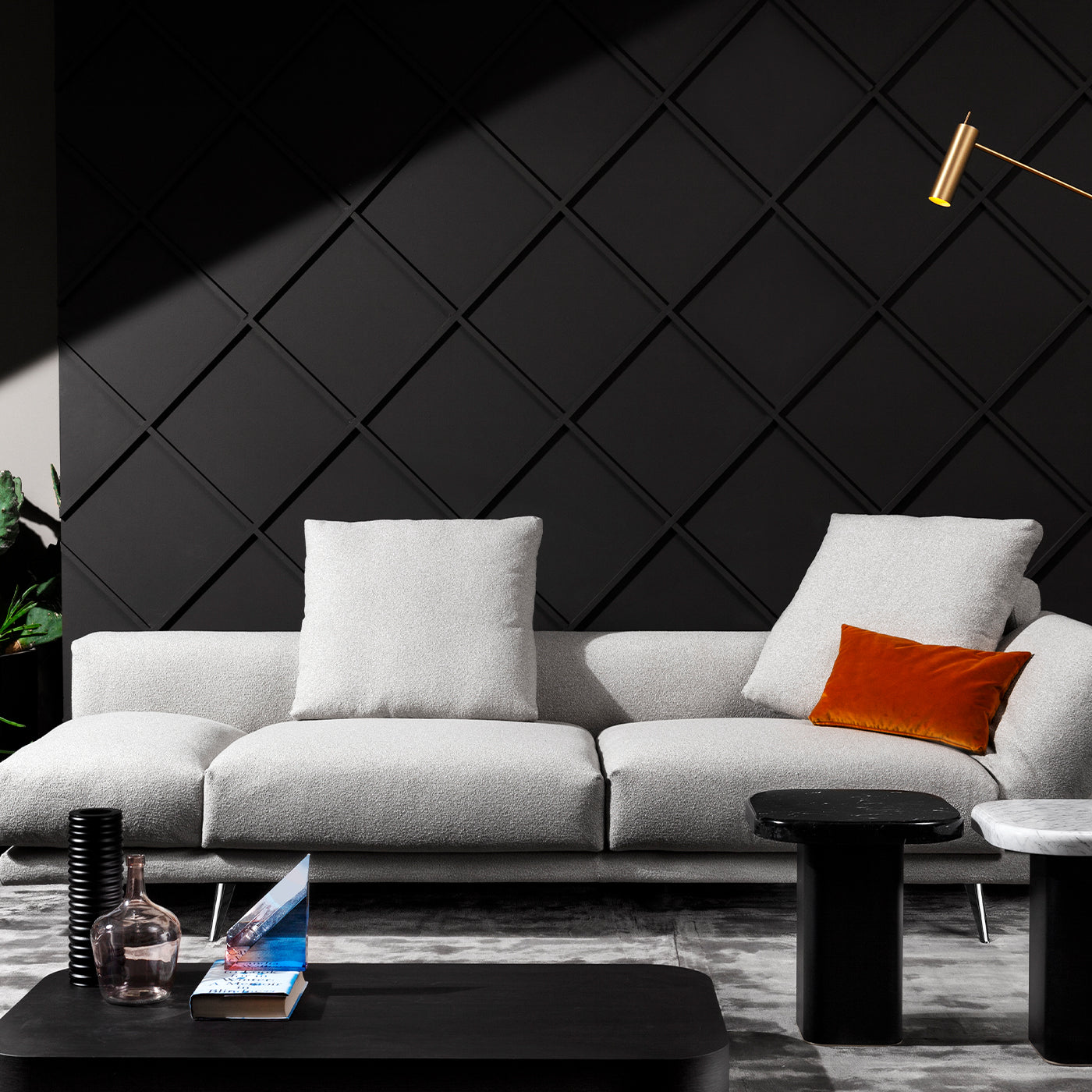 Re Set 580 White Sofa with Square Cushions by Gianluigi Landoni - Alternative view 2