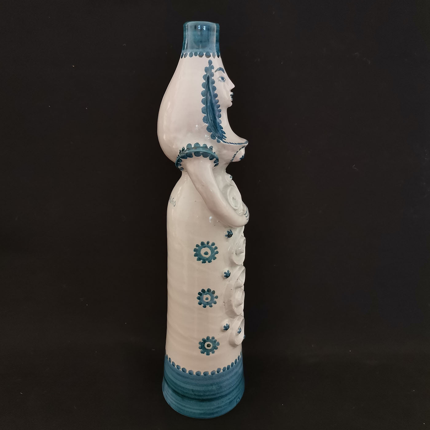 Anthropomorphe Flasche in Weiß und Teal  - Alternative Ansicht 2