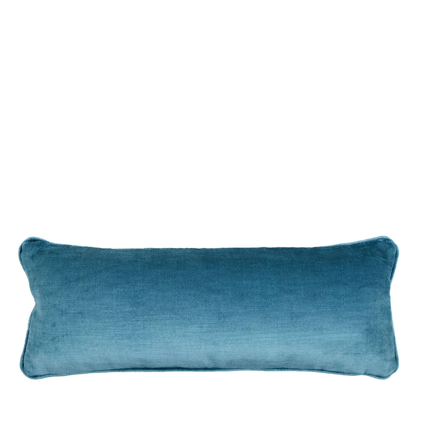 Light Blue Longue Cushion in Jacquard Fabric and Linen Velvet - Alternative view 1