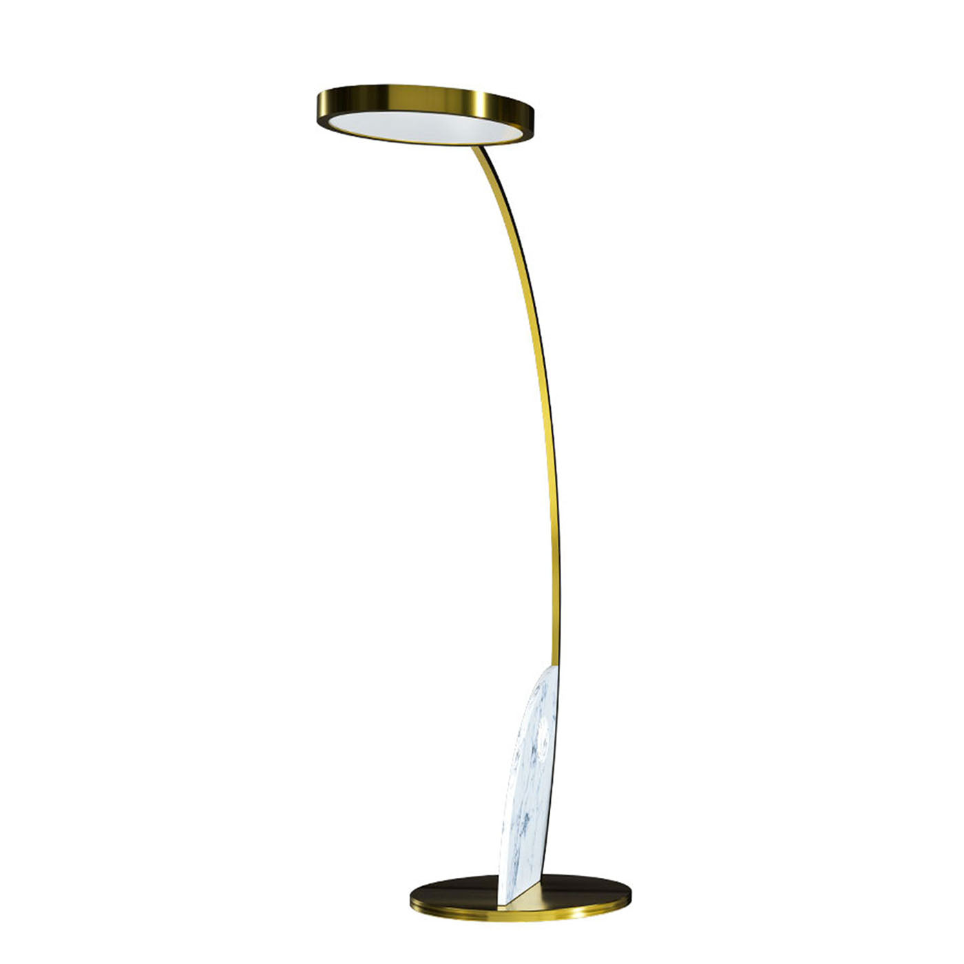 Phoebus Curved Golden Floor Lamp - Alternative view 3