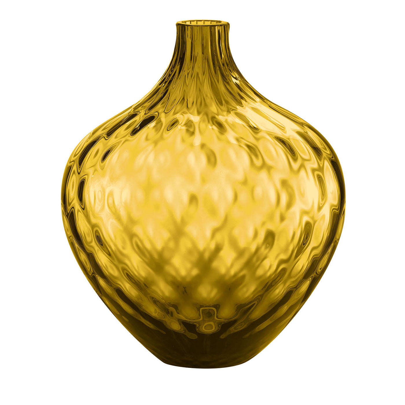 Samarcanda Medium Balloton Goldene dekorative Vase - Hauptansicht