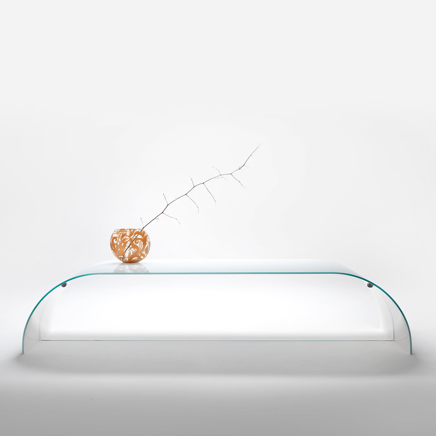 Nastro White Glass Table by Daniele Merini - Alternative view 3