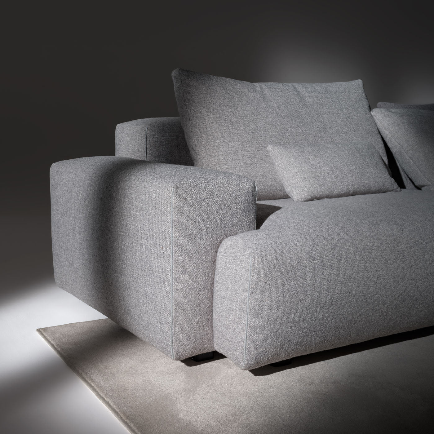 Panama Gray Fabric L-Shape Sofa - Alternative view 1