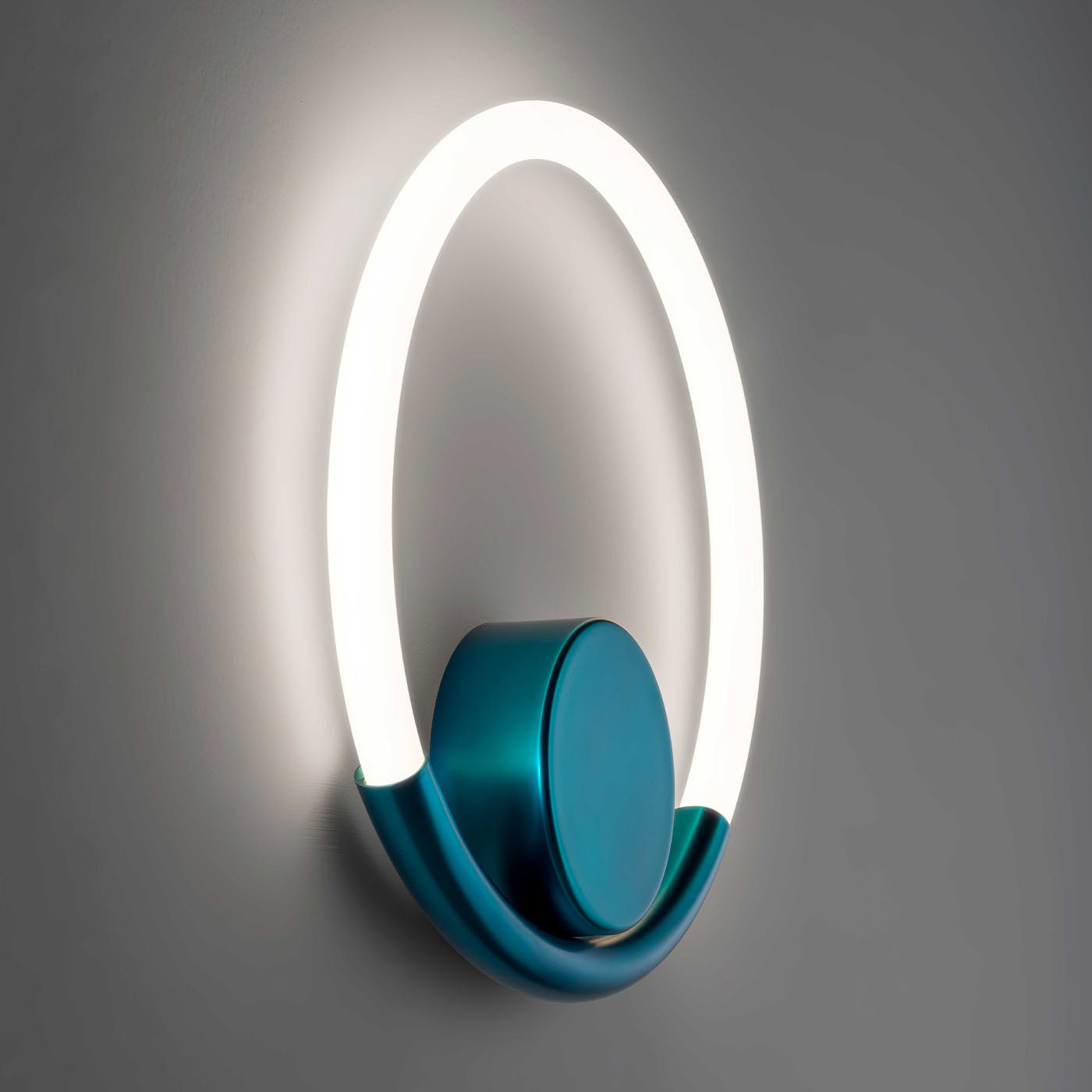 Loop Blue Matte Metal Wall Lamp - Alternative view 3