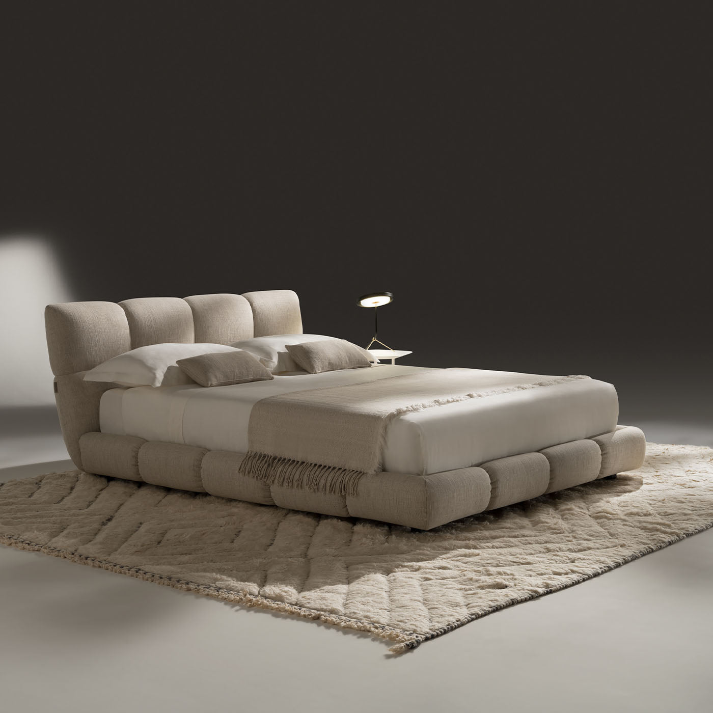 Venice Beige Fabric Bed - Alternative view 5