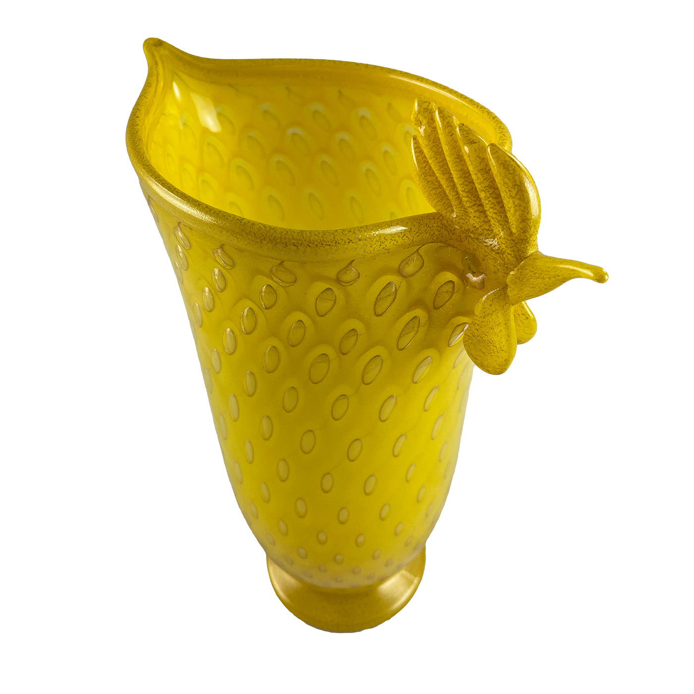 Gallo Tall Zoomorphic Yellow Glass Vase - Alternative view 2