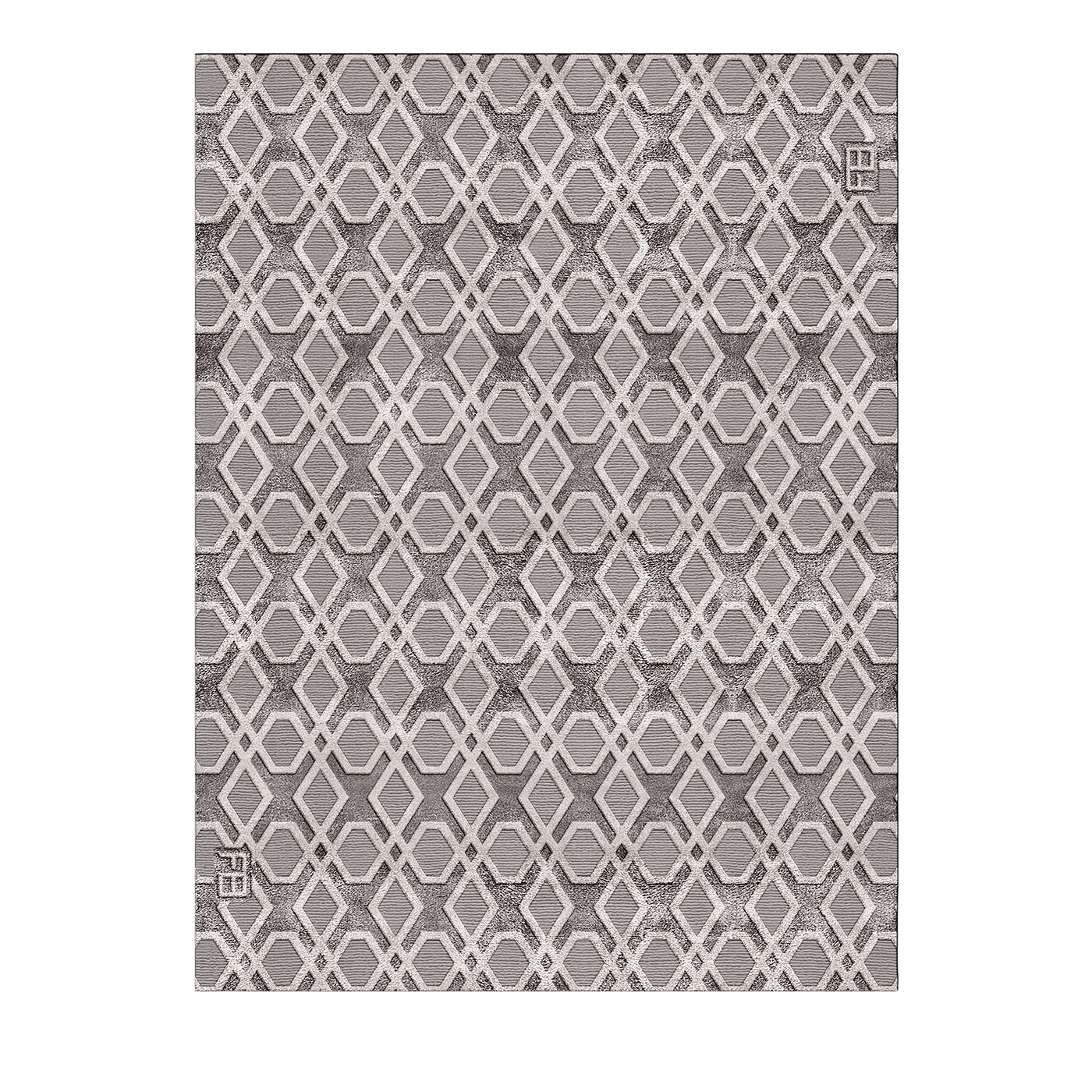 Tapis Grace d'inspiration art déco dans les tons gris  - Vue principale