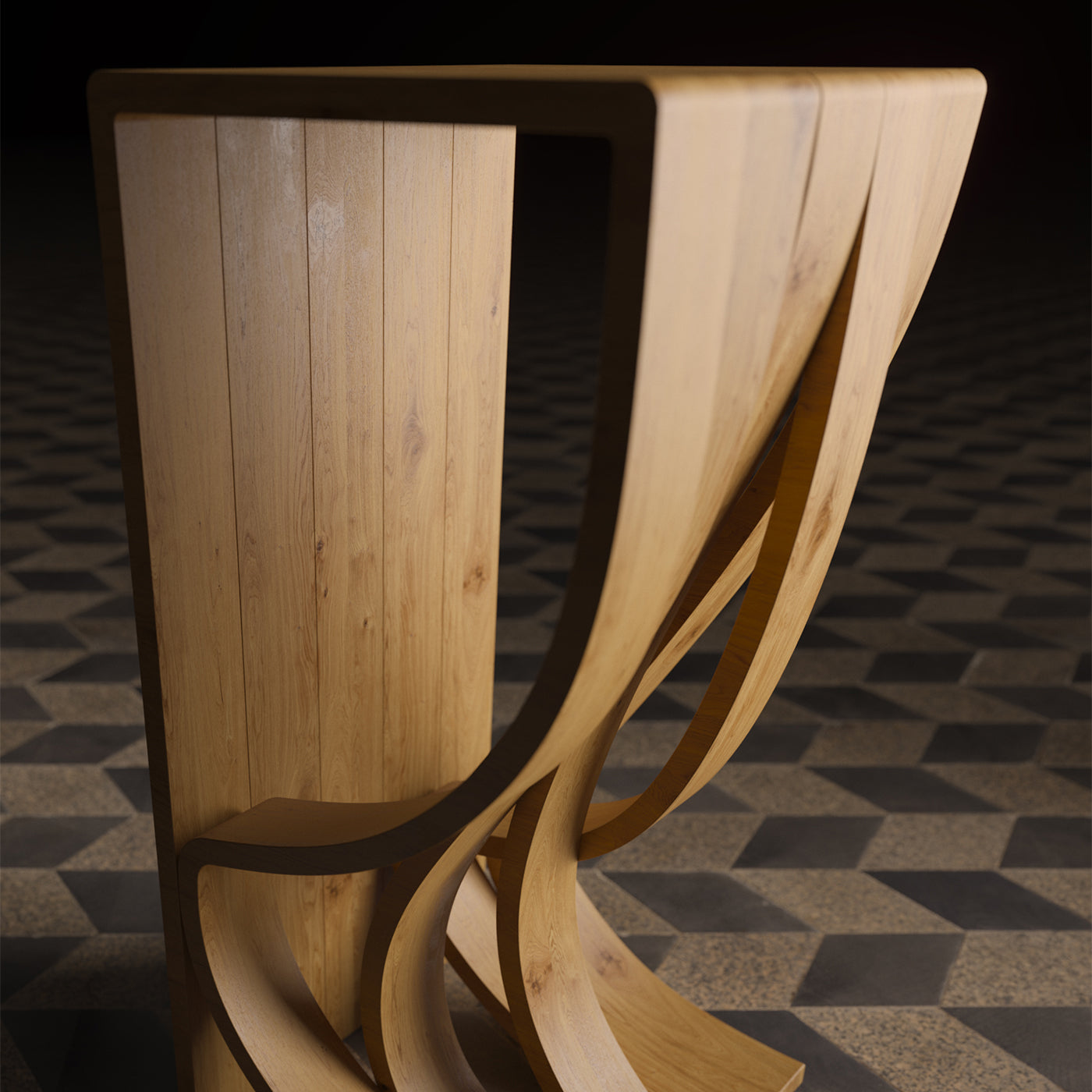 Sinestesia Natural-Finished Stool - Alternative view 2