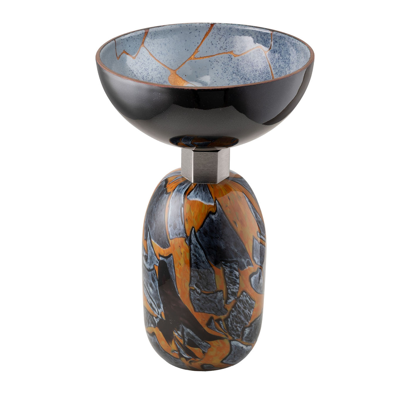 Alchimie Murano Glass Black Sahara Centerpiece  - Main view