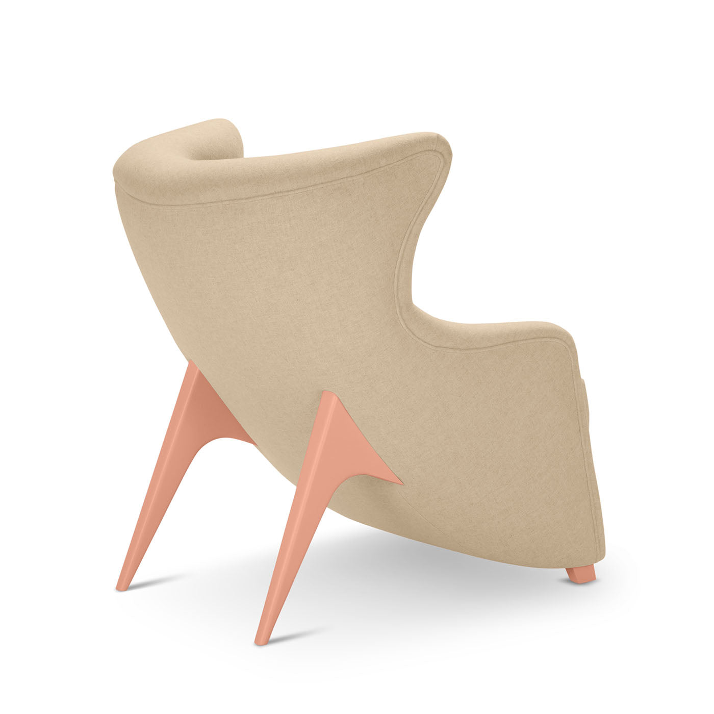 Sillón bajo Gea beige y rosa de Giovanni Tommaso Garattoni - Vista alternativa 2