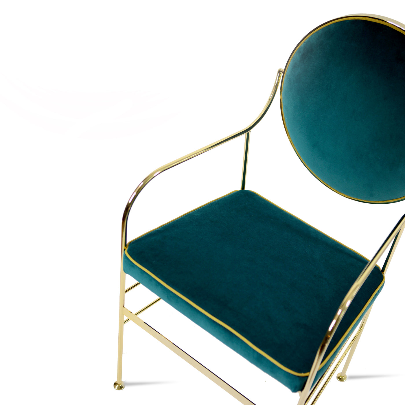 Set of 2 Luigina Gold and Peacock Blue Chair - Alternative view 1