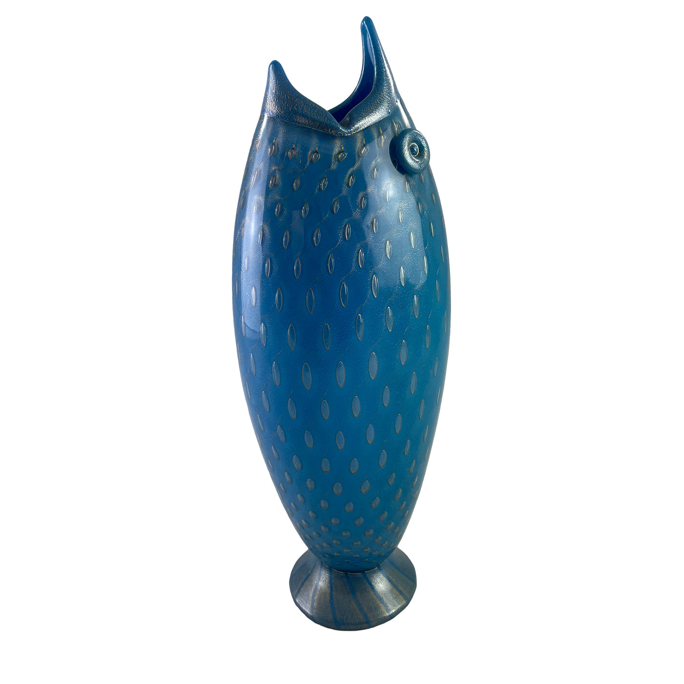 Vase en verre bleu zoomorphe Pesce - Vue alternative 2