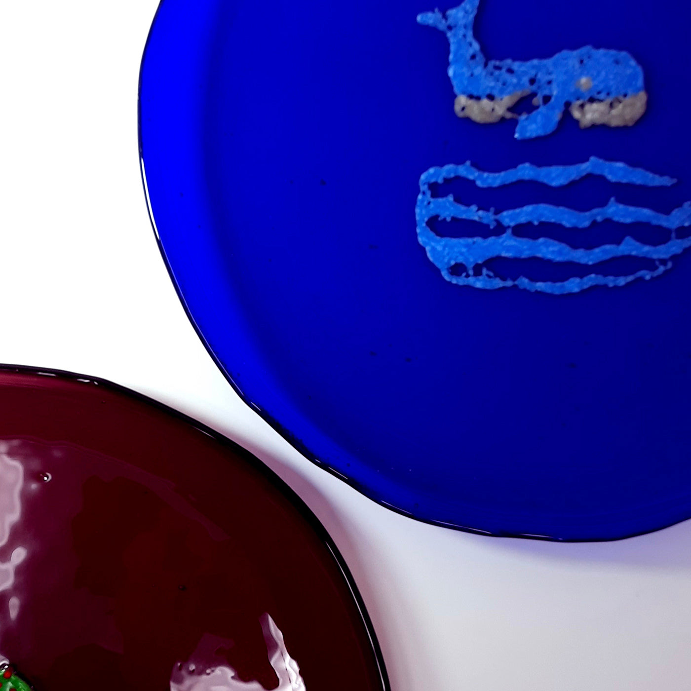 Whale Plate in  Cobalt Blue Glass  - Alternative view 3