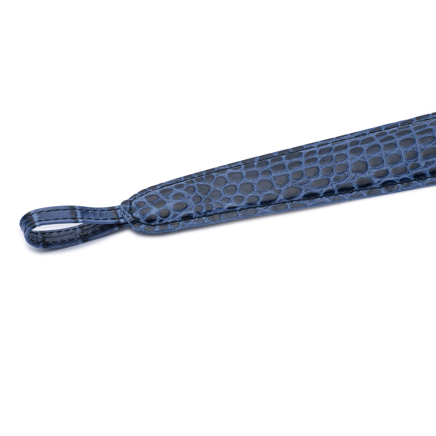 Blue Mock-Croc Leather Shoe Horn - Alternative view 1