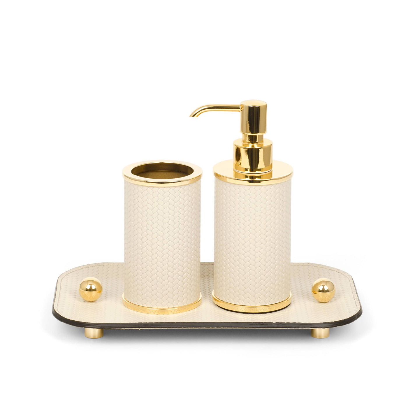 Very beautiful golden four piece bathroom outlets set