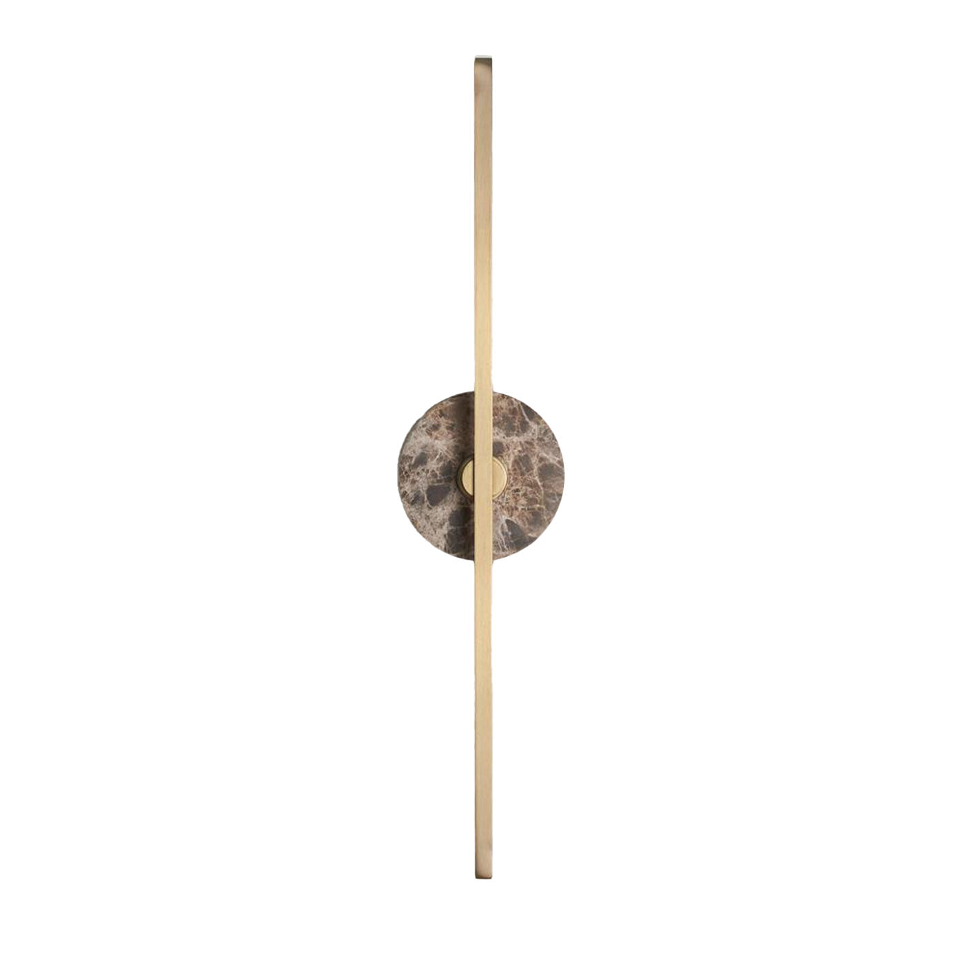 "Essential Stick" en latón satinado y mármol Emperador marrón - Vista principal