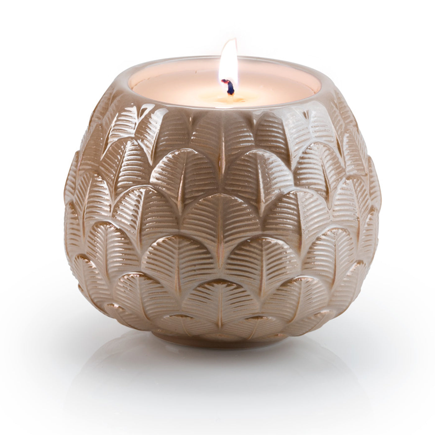 CHARLOTTE PEACOCK CANDLE COVER - BEIGE - Alternative view 1