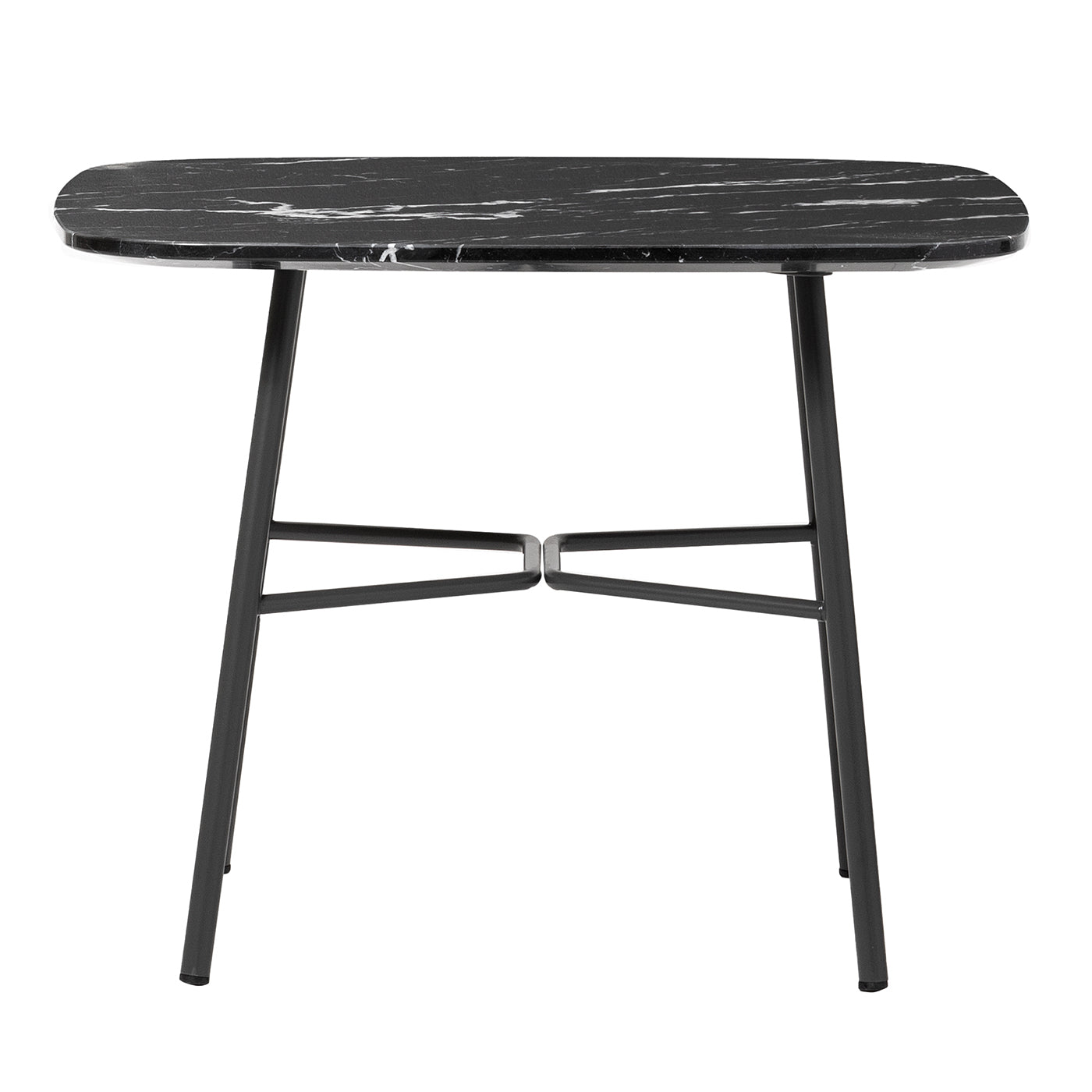 0128 Yuki Square Side Table with Black Marquina Top by Ep Studio - Main view