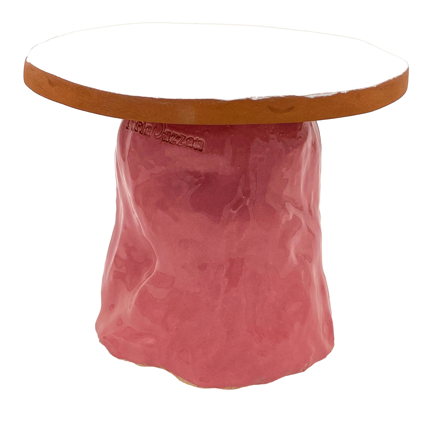 Fungo Rock Soporte para tartas rosa y blanco brillante - Vista principal