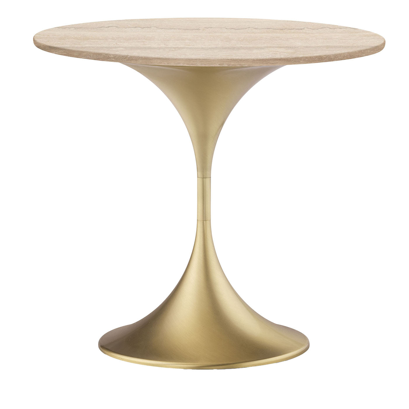 Tavolino Dapertutto in travertino dorato di Paolo Rizzatto - Vista principale