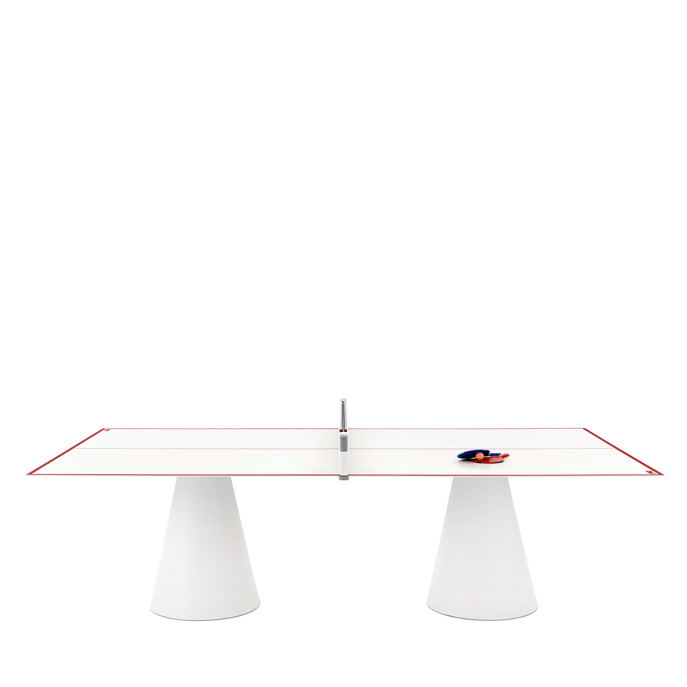Tavolo da ping pong bianco per esterni Dada di Basaglia + Rota Nodari - Vista principale