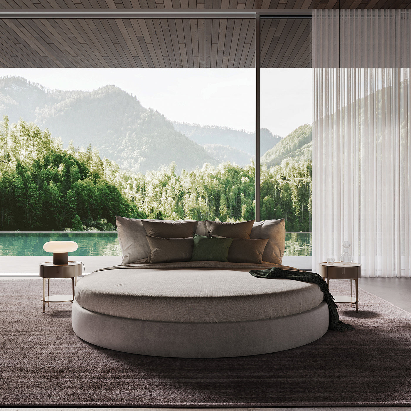 Timeo Round Bed by Studio Angeletti Ruzza - Alternative view 3