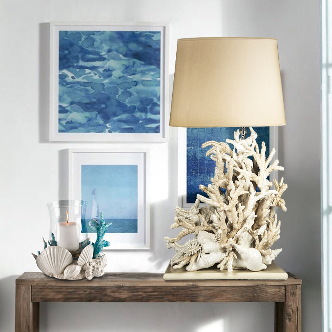 Lámpara de mesa Coralli Beige de Antonio Fullin - Vista alternativa 1