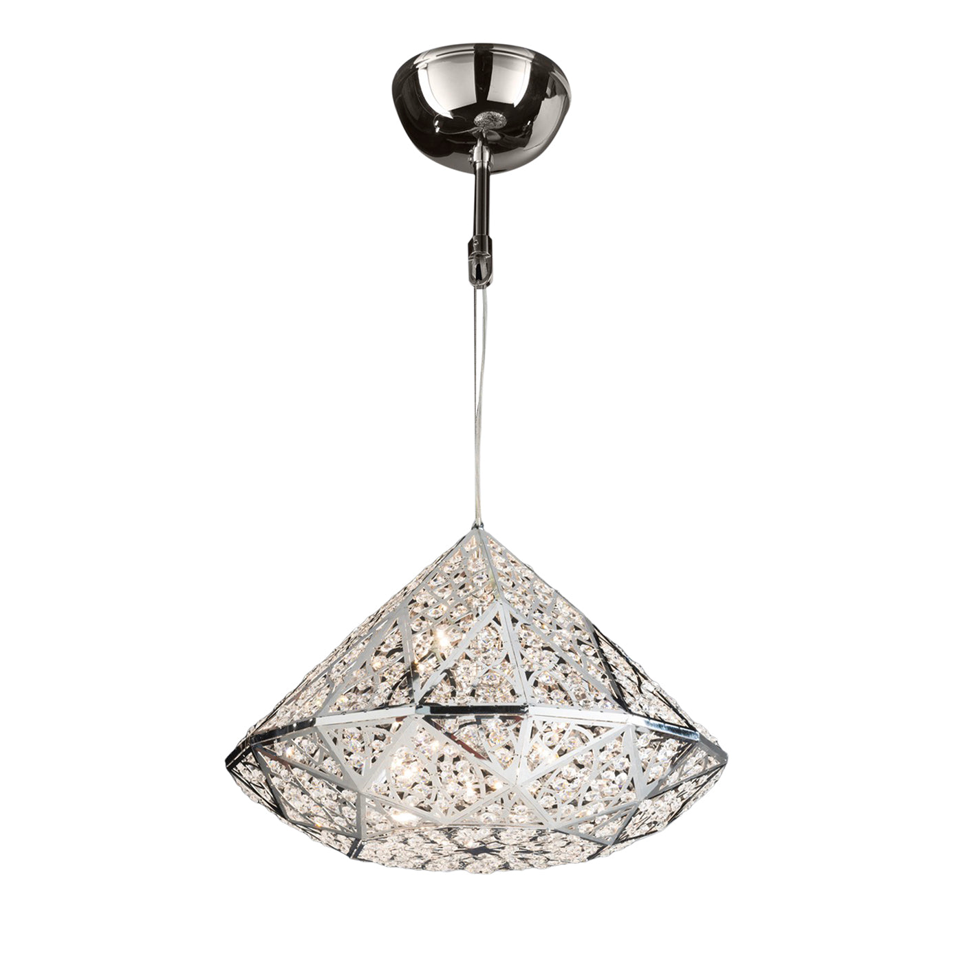 Arabesque Diamond H40 Silvery Pendant Lamp - Main view