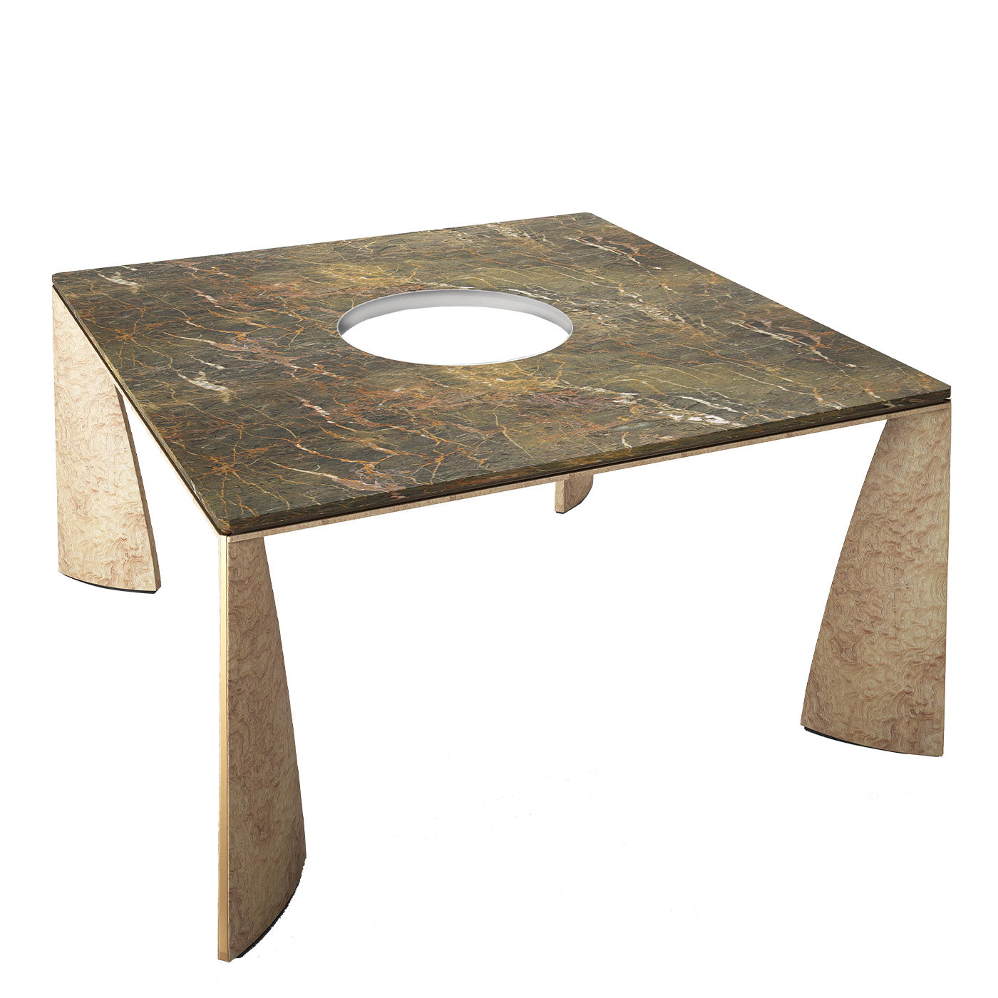 Tamo Wood and Siena Marble Dining Table - Alternative view 2