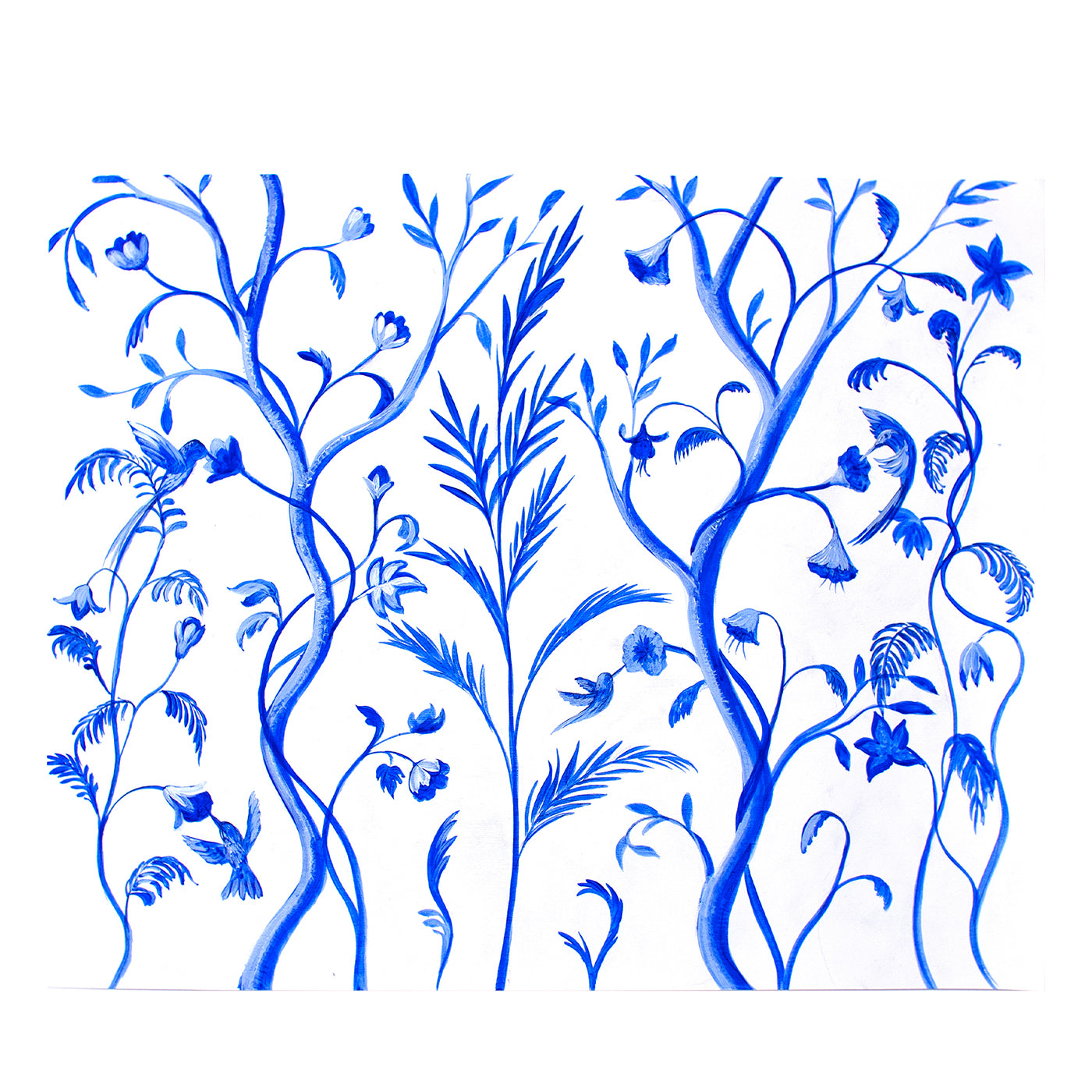 Blue Flowers Wallpaper - Main view