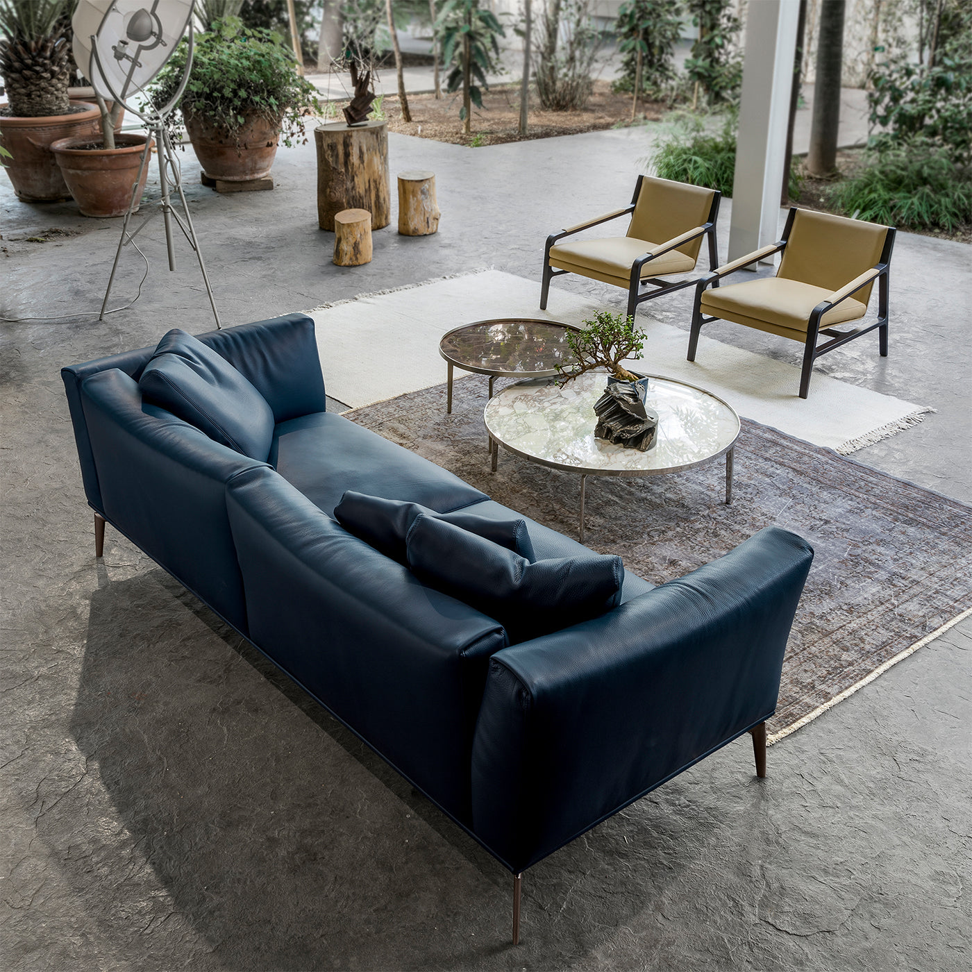 Horizon Blue-Leather Sofa by Giuseppe Bavuso - Alternative view 1