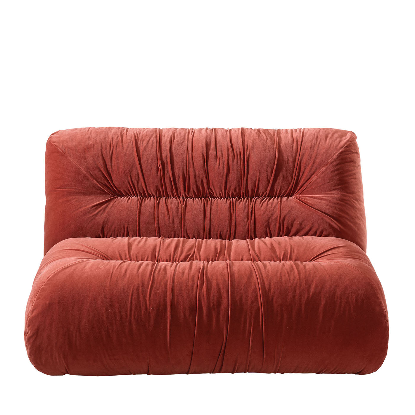 Mambo Orange Fabric Armchair by Lorenza Bozzoli - Main view