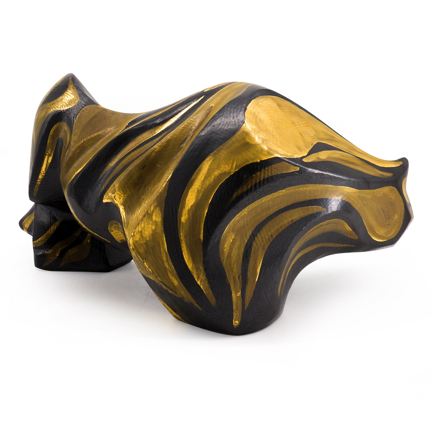 Escultura Tora negra y dorada - Vista alternativa 3
