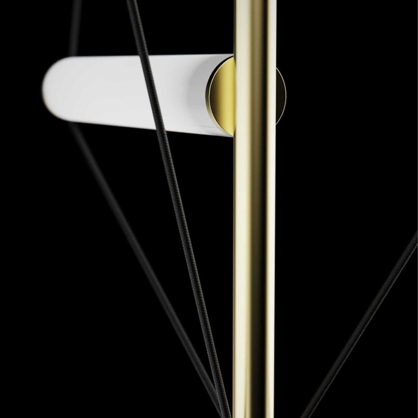 Ed047 Brass Floor Lamp with White Base - Alternative view 3