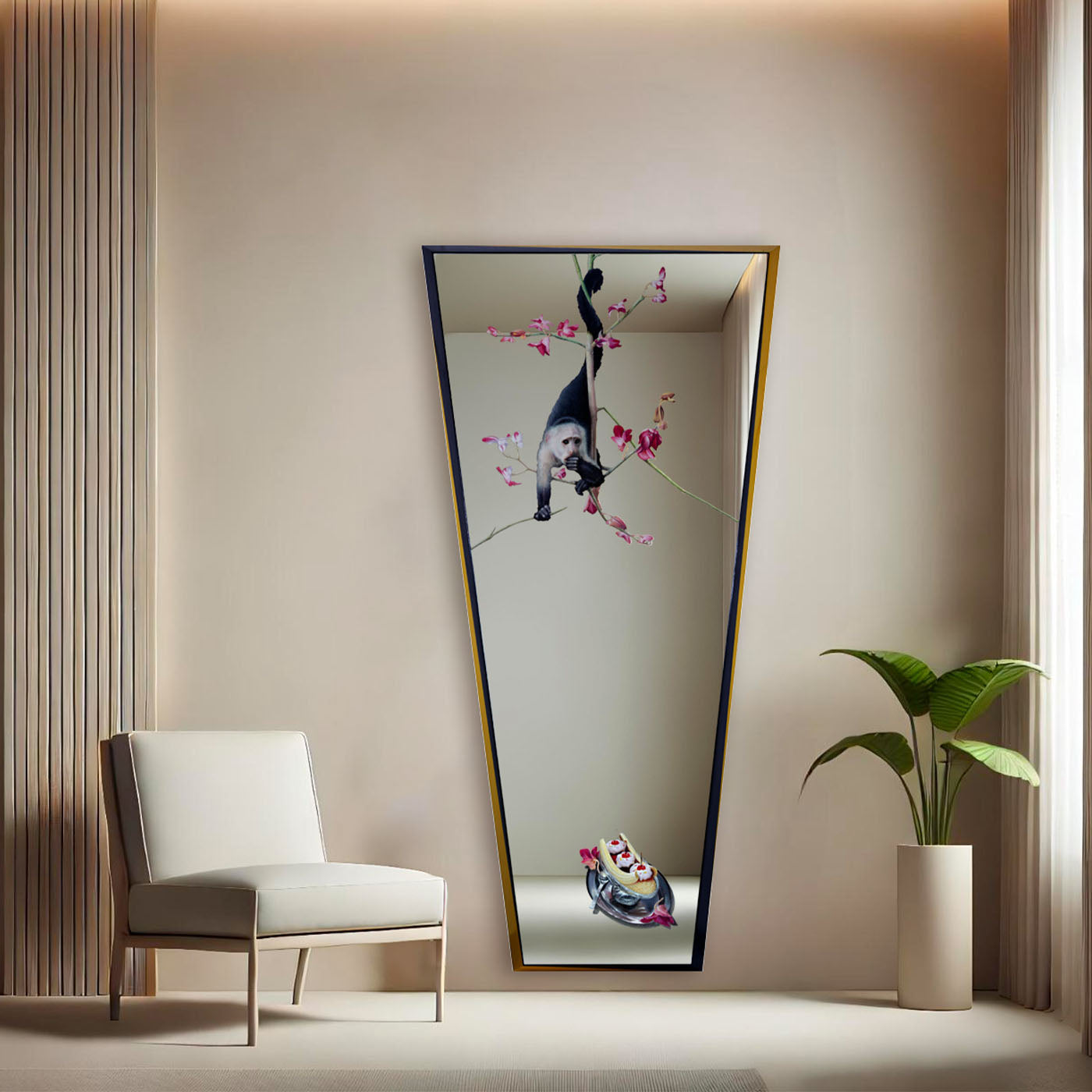 Incontri Inaspettati Trapezoidal Oil Painting on Mirror By Giuseppe Caiafa - Alternative view 4