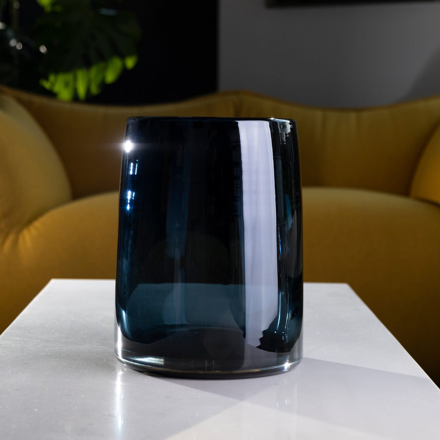 Cilindro Kleine Vase - Glänzend - Tiefblau - Alternative Ansicht 1