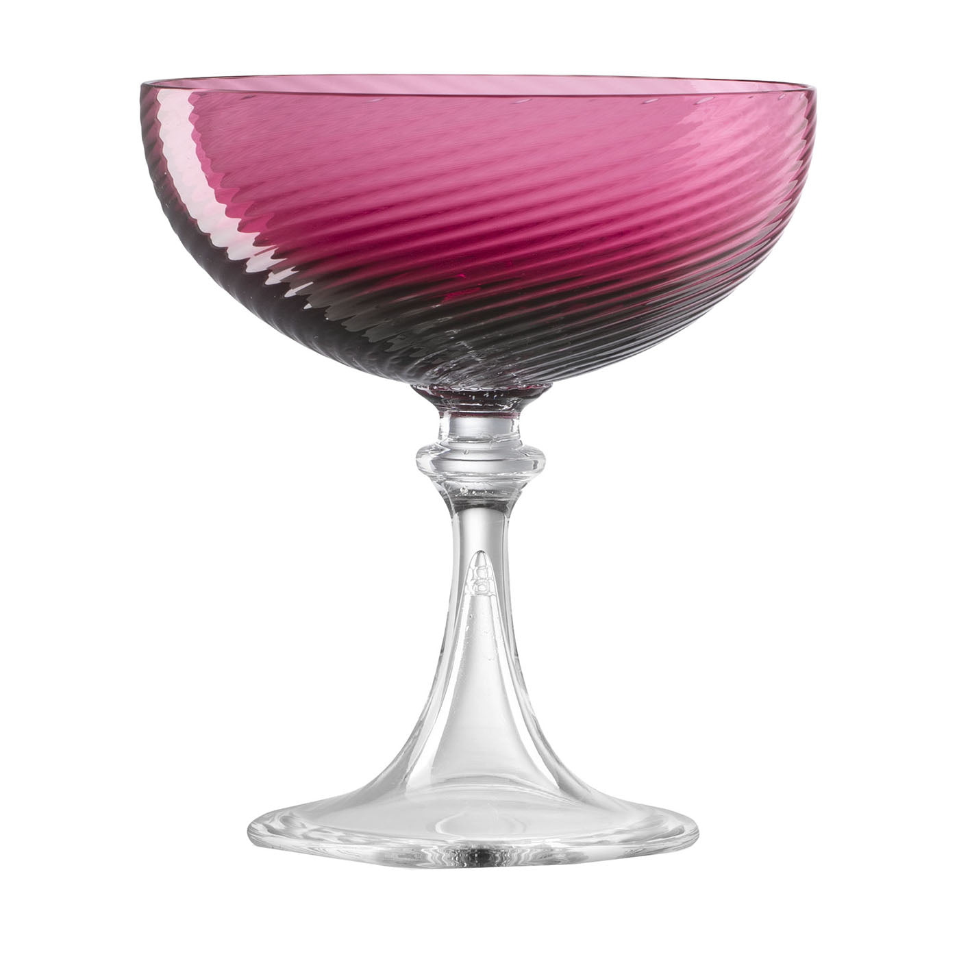 Rubino Red Twisted Champagne Coupe - Main view