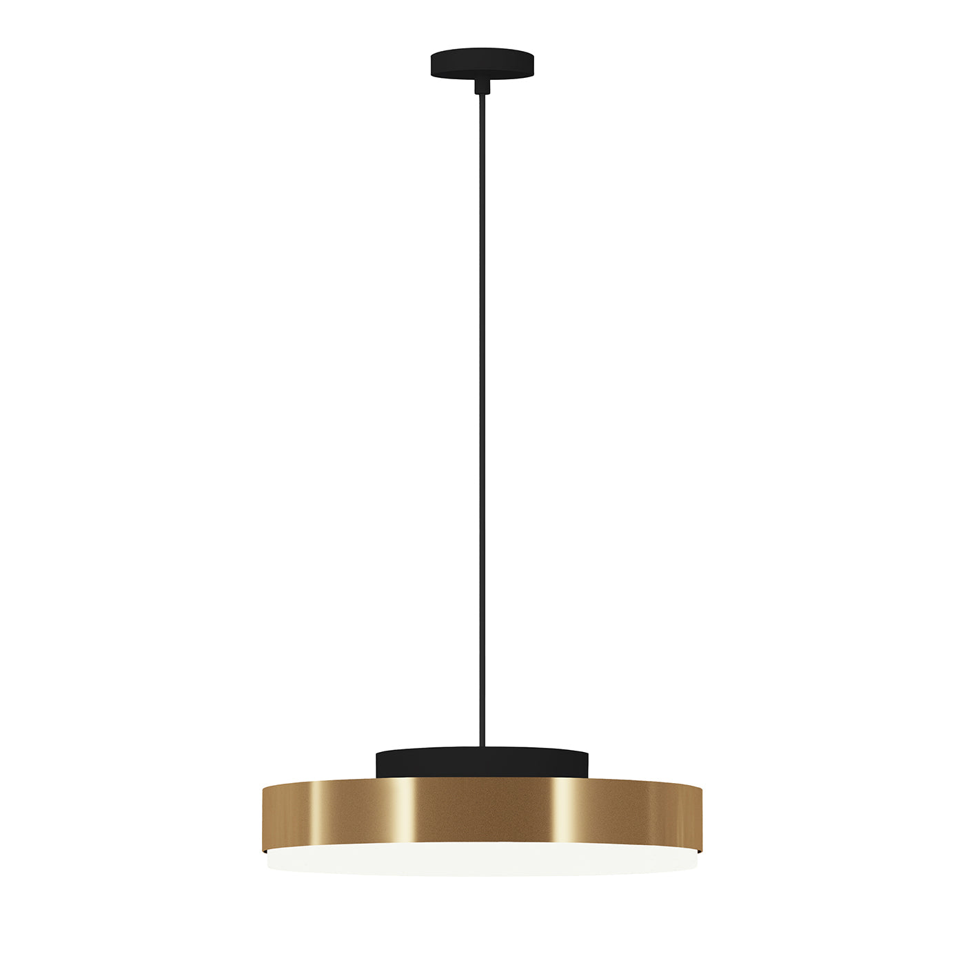 Discus SO Large Brass & Black Pendant Lamp by MKV Design - Main view