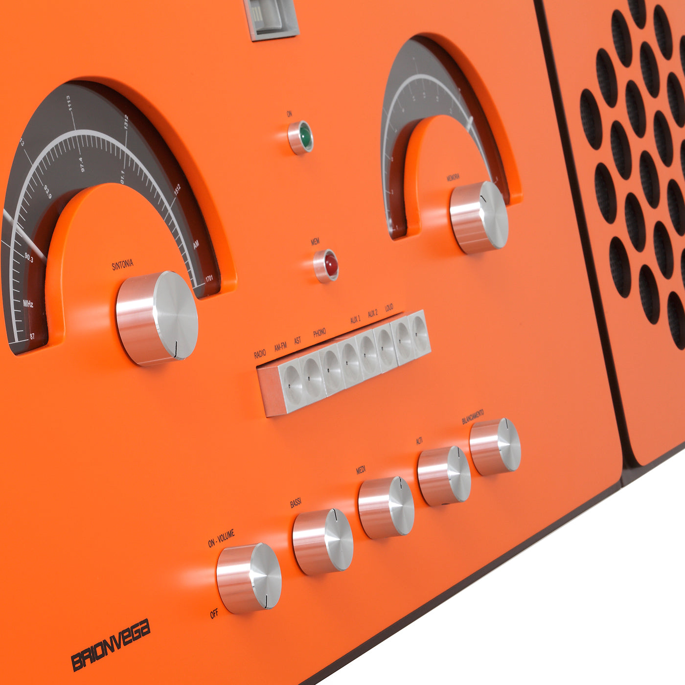 Radiofonografo RR226 naranja de Achille y Pier Giacomo Castiglioni - Vista alternativa 3