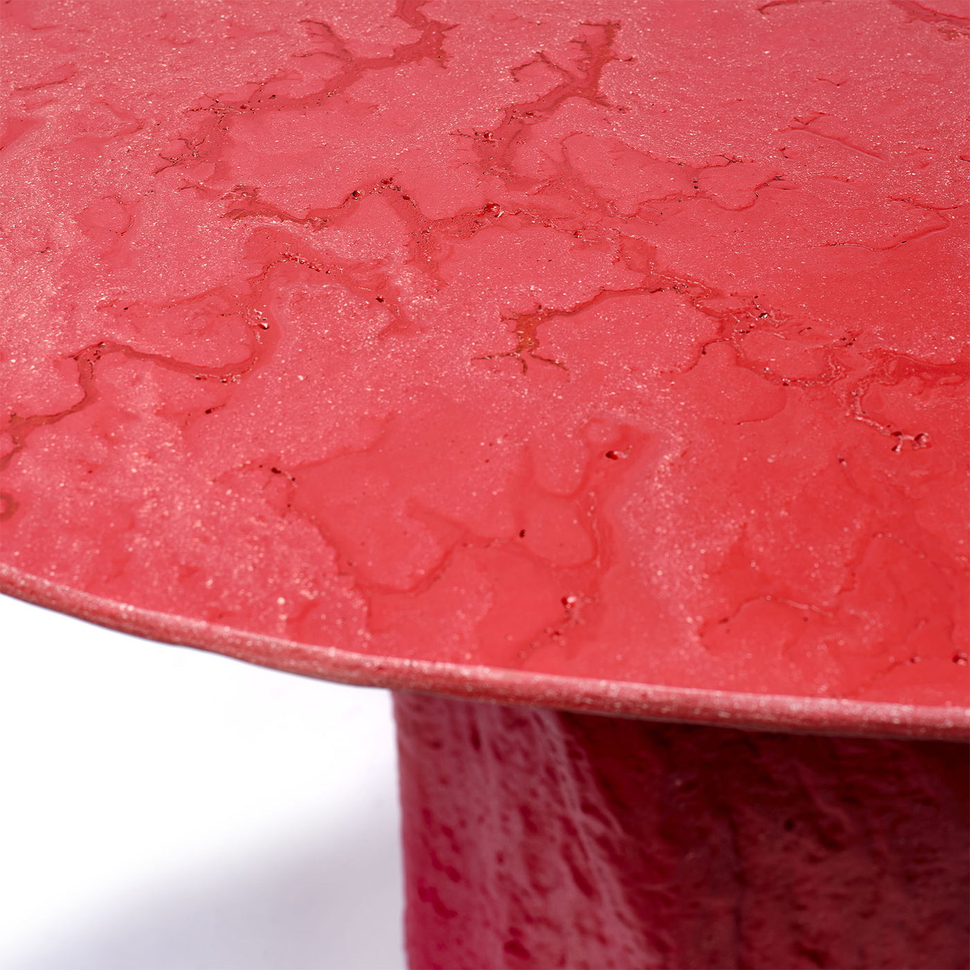 Fondale Corallo Red Glebanite Round Dining Table - Alternative view 3