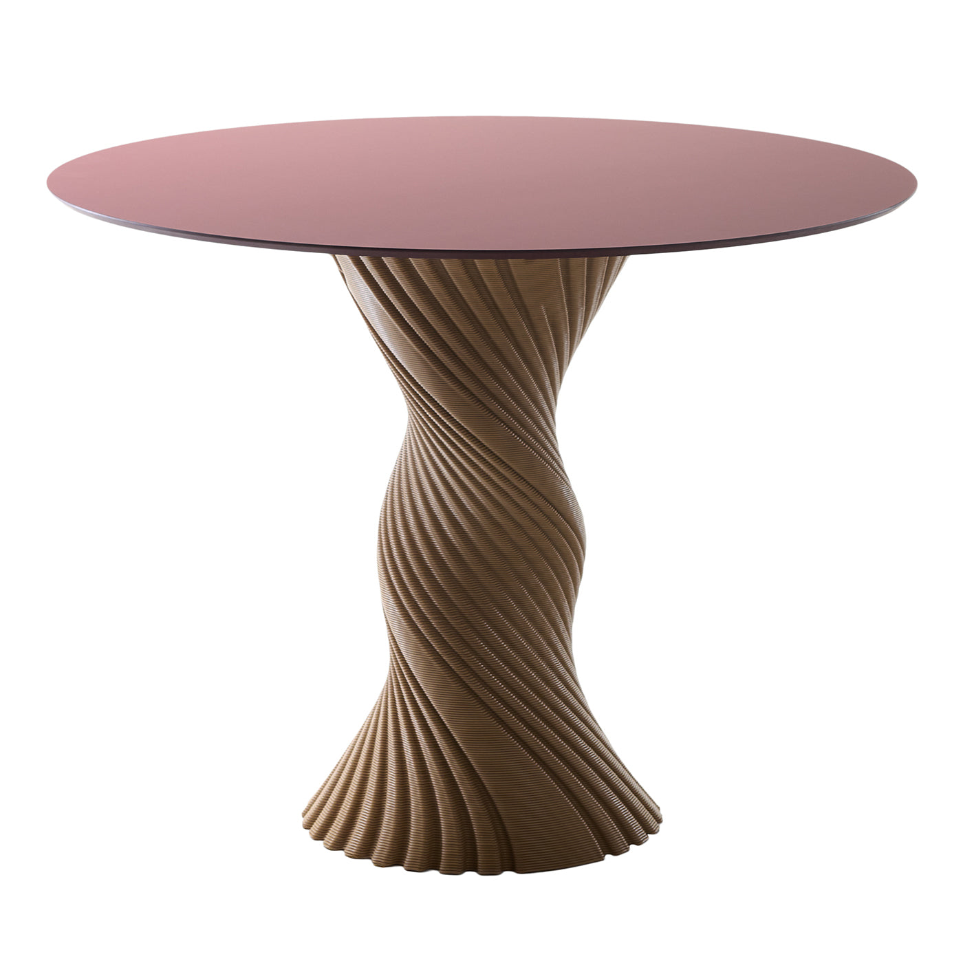 Tork Beige And Red Bioplastic Dining Table Design by Karim Rashid - Main view