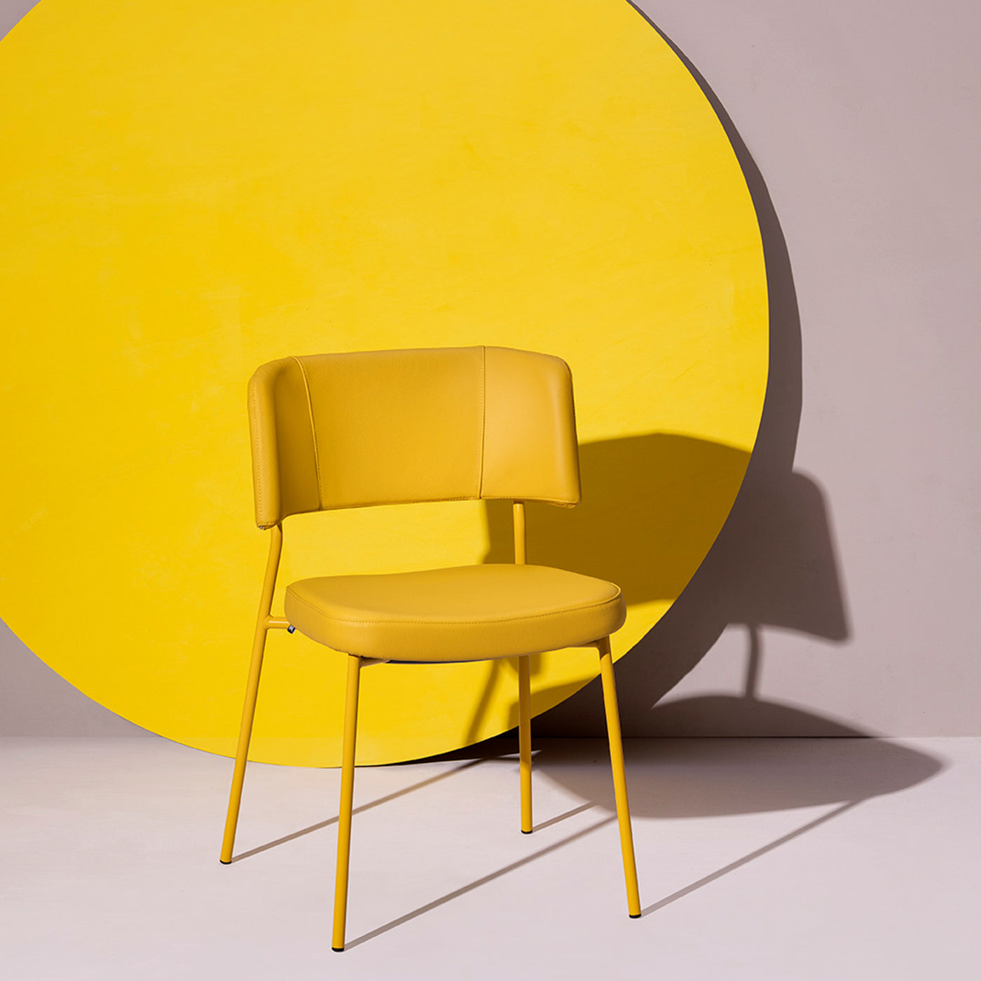 Marlen Met Im Yellow Leather & Metal Chair by EP Studio - Alternative view 5